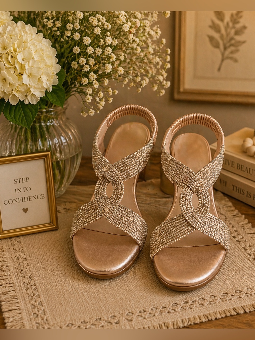 Women's 🎁 Unbranded Sandals Gold Size 41 🎁